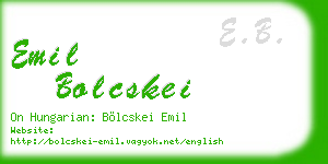 emil bolcskei business card