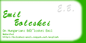 emil bolcskei business card